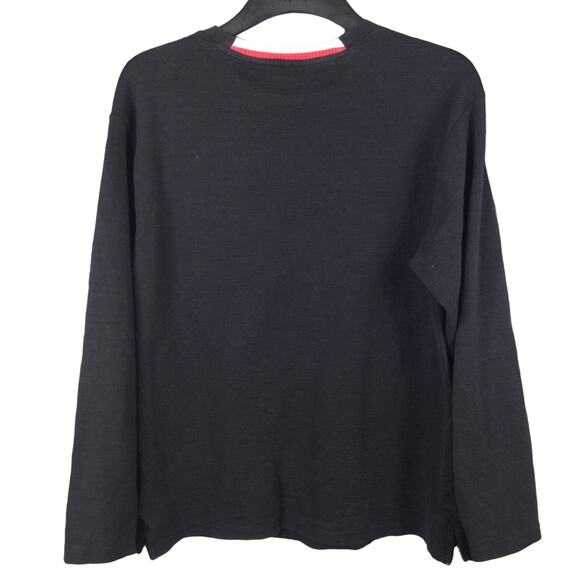 Craft + Flow Knitwear Long Sleeve Crewneck Black Shirt Men's Size M - Picture 5 of 6